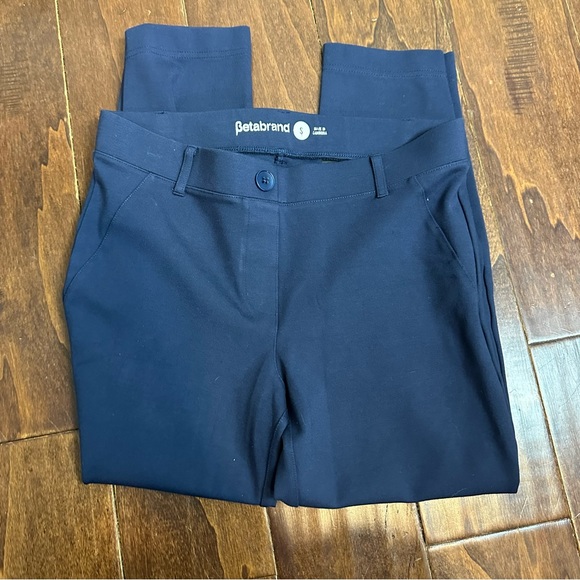 Betabrand Straight Classic Dress Pant Yoga Pants Navy Size Small - Picture 2 of 5